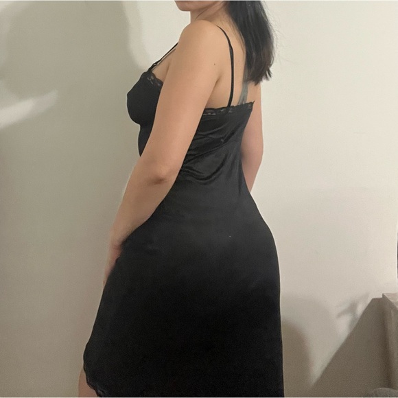 Vintage 70s/80s Witchy CottageCore Lace Adorned Mini Fairy Goth Slip Dress - Picture 8 of 8